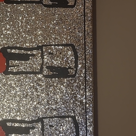 Colleen Karis Designs - Gold Glitter Red Lipstick artwork, canvas, DARLING ♥♥♥ - Picture 6 of 12